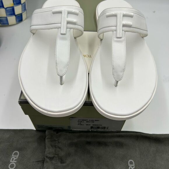 Men's Tom Ford, leather sandals, size 12 made in Italy - Picture 3 of 10